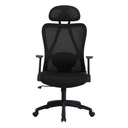 SILLA OFICINA W-243AC-1# RESP/MALLA NEGRA LF776-01# TELA NEGRA LF776-01 C/BRAZO