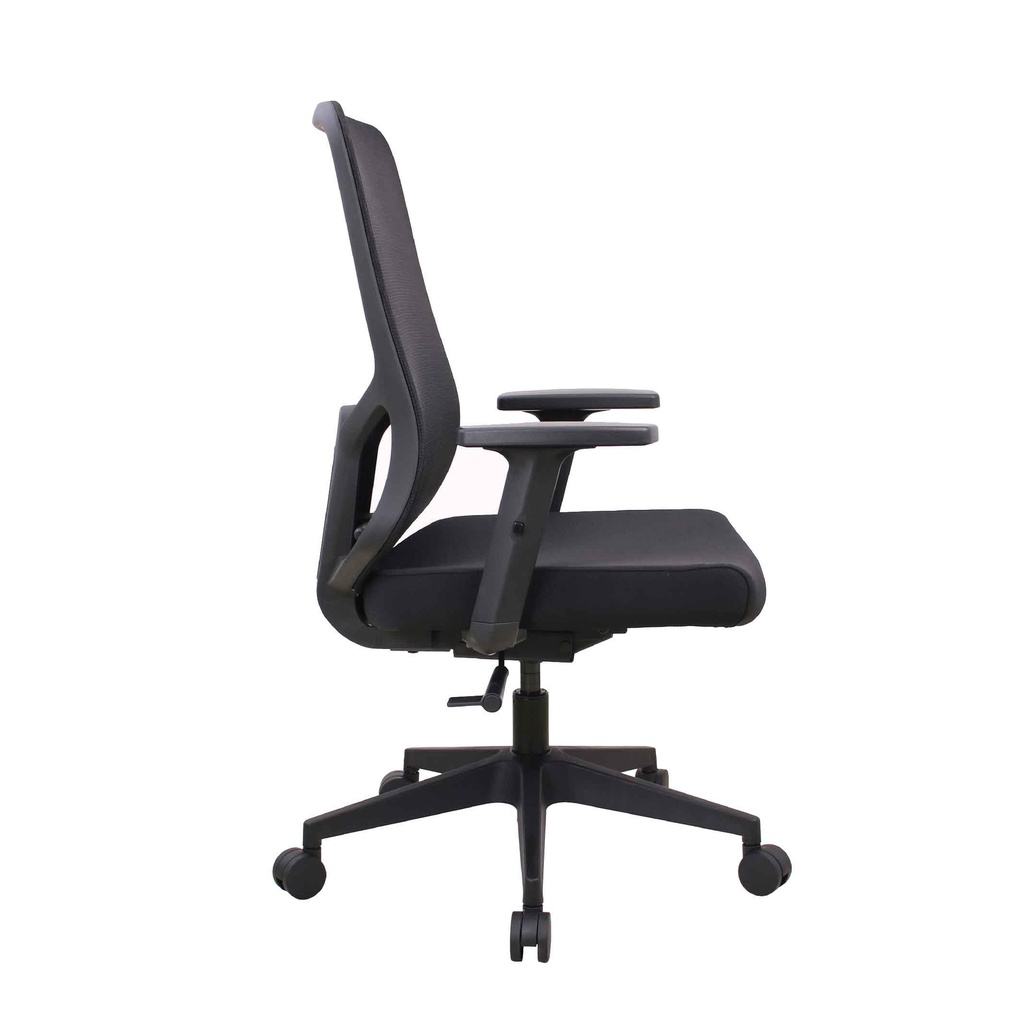 SILLA OFICINA SK-2435M# MALLA NEGRA/ESTRELLA NEGRA