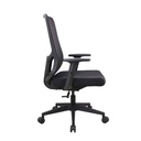 SILLA OFICINA SK-2435M# MALLA NEGRA/ESTRELLA NEGRA