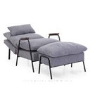 SILLA POLTRONA XXY0032CA-KD+CWD0009CA-AS# LIGHT GREY CORDUROY# + PIECERO 