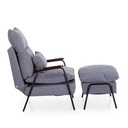 SILLA POLTRONA XXY0032CA-KD+CWD0009CA-AS# LIGHT GREY CORDUROY# + PIECERO 