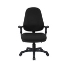 SILLA OFICINA AD0206# CON BRAZO #NEGRA