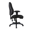 SILLA OFICINA AD0206# CON BRAZO #NEGRA