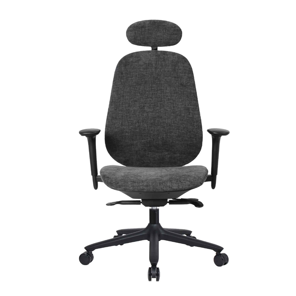 SILLA OFICINA T-30H# CON BRAZO ESTRELLA NEGRA