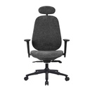 SILLA OFICINA T-30H# CON BRAZO ESTRELLA NEGRA