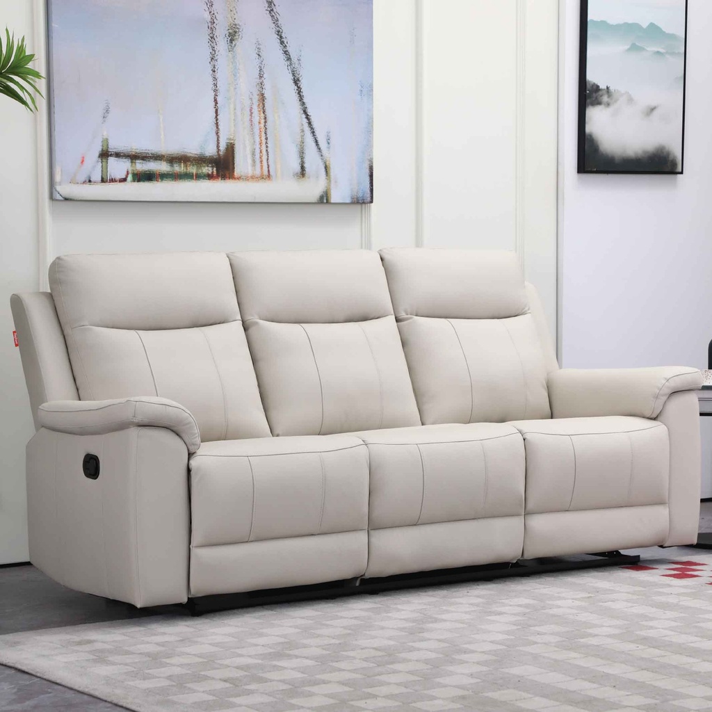 SOFA RECLINABLE CUERO/VINIL RR5628AY53D# 3 PUESTOS