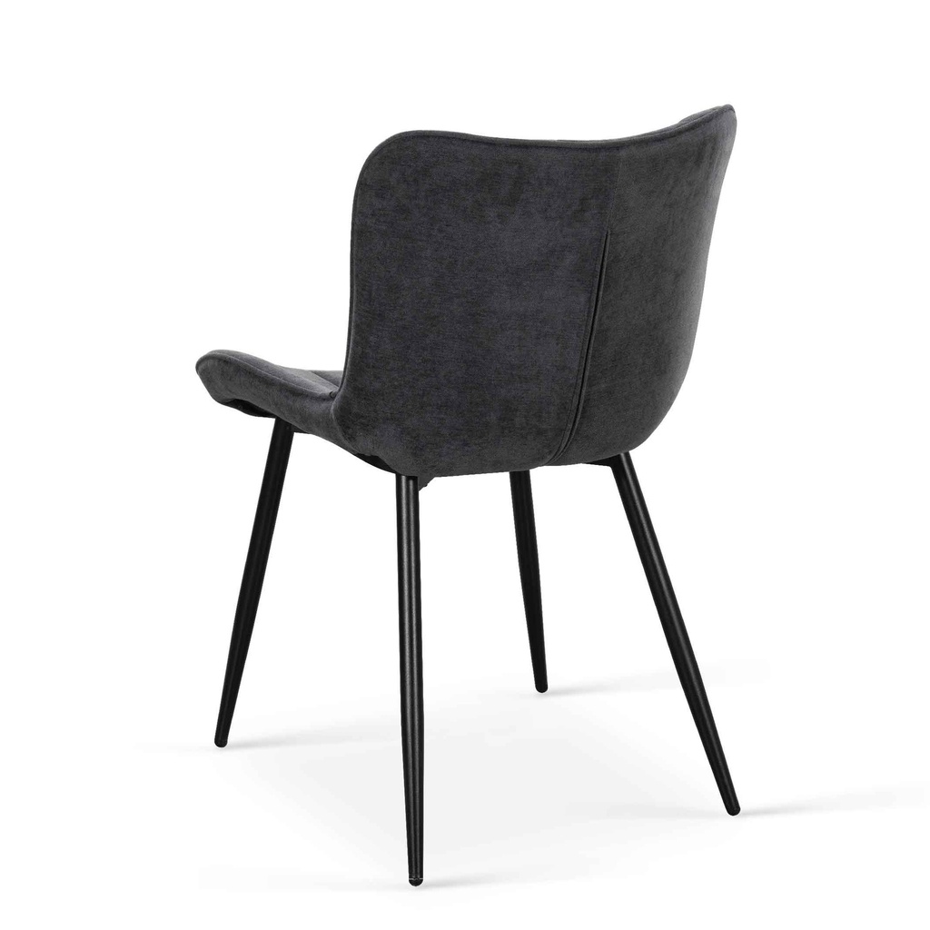 SILLA DE COMEDOR DC-3163# PATAS METAL NEGRO