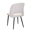 SILLA DE COMEDOR DC-3181# CASTEL03+ARAGON03# BEIGE PATAS METAL NEGRO