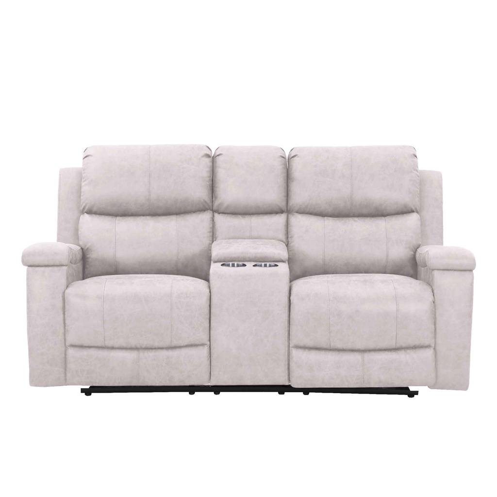 SOFA RECLINABLE TELA RR5064AF52DD# 2 PUESTO C/ CONSOLA Y PORTAVASOS DESLIZABLES