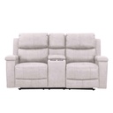 SOFA RECLINABLE TELA RR5064AF52DD# 2 PUESTO C/ CONSOLA Y PORTAVASOS DESLIZABLES