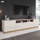 GABINETE P/TV DOMUS# S311-225# OFF-WHITE/CANELA# 220CM