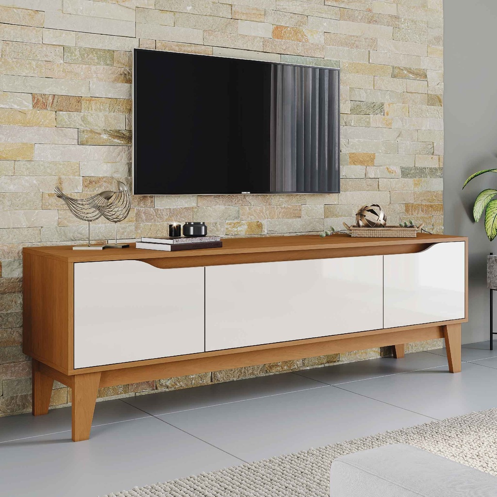 GABINETE P/TV VENETO# S310-221# CANELA/OFF-WHITE# 160CM