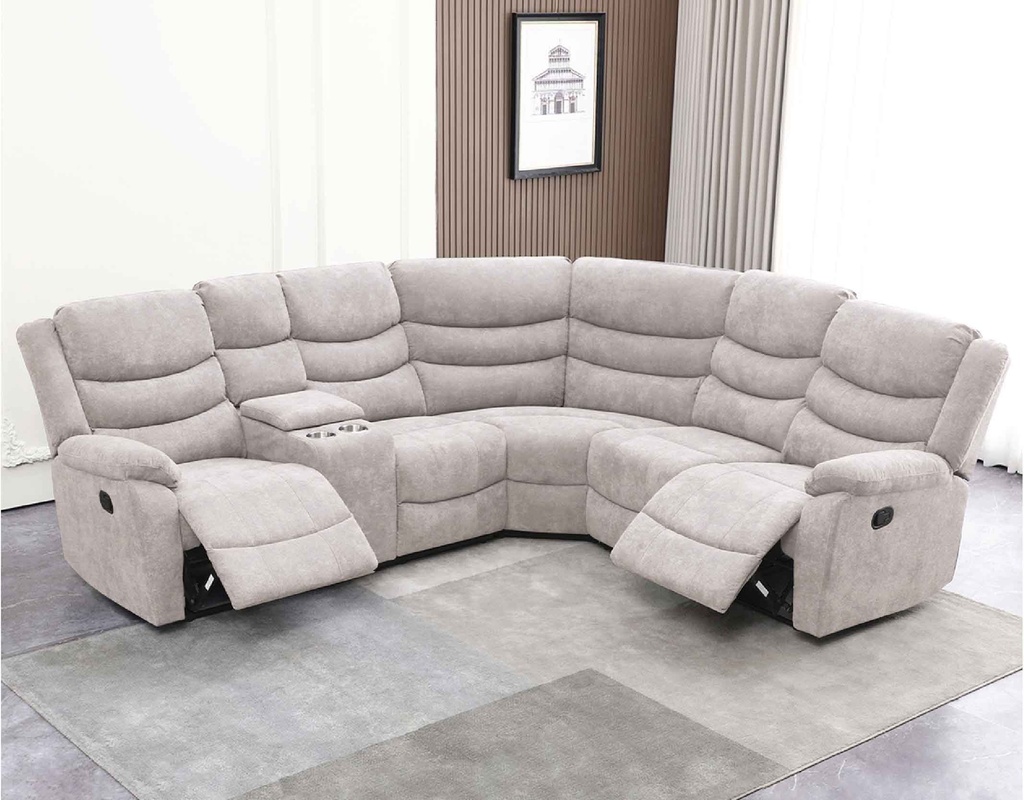 SOFA RECLINABLE TELA OVALADO RR5044BF52LC+61N+52R# CAMEL-C570#- 3PZ