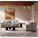 SOFA TELA XF65101# 2 PUESTOS CREMA#  