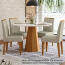 MESA COMEDOR ISIS# 965# REDONDA YPE /OFF WHITE# 117X79CM