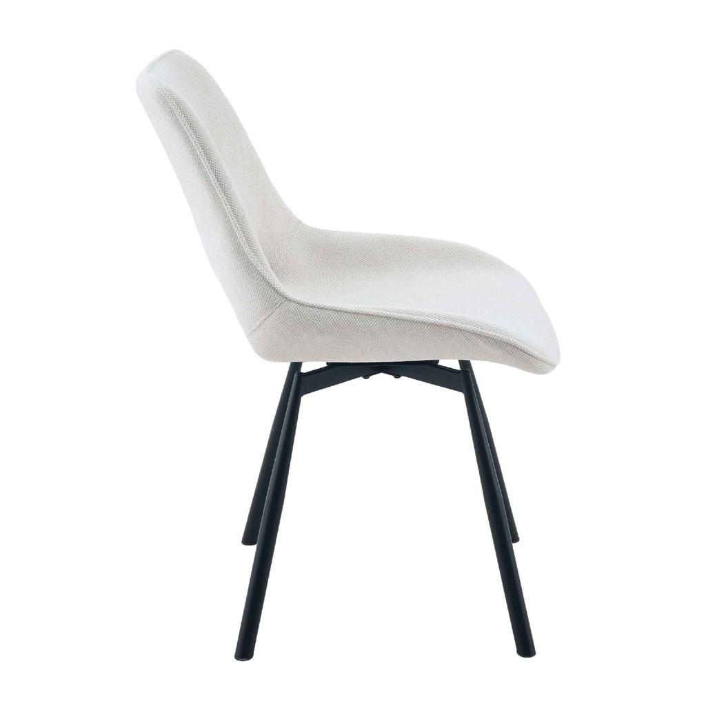 SILLA DE COMEDOR GDC26054C-5# GIRATORIA PATAS DE METAL NEGRO