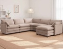SOFA ESQUINERO TELA L* MLM-110405# ART-08 CREAM# + SEAT AND BACK CUSHIONS + 2 ARM CUSHIONS 