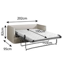 SOFA CAMA TELA 2758# COLCHON PLEGABLE COLOR 385-4