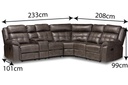 SOFA RECLINABLE OVAL 7271C# 52LC+C01+52R#SMOKEJ145# GRIS OSC 3PZ