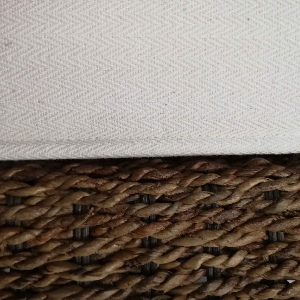 MIMBRE MESA NATURAL CELESTE# C/2SILLAS REDON+4COJ/BLANCO KS