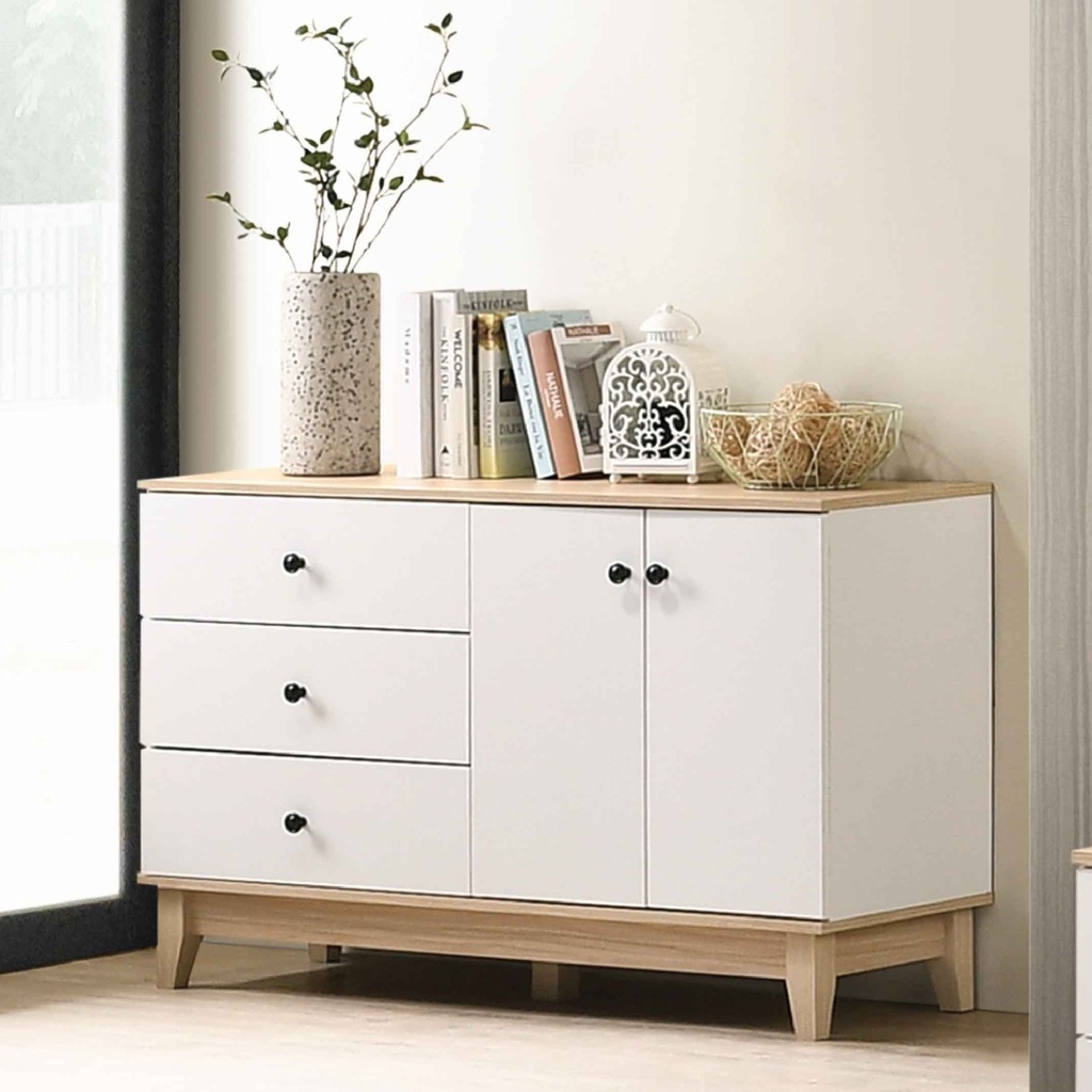 BUFETERO 19-SR19 RITZ# 120X40X75CM BLANCO NATURAL