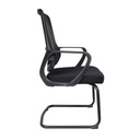 SILLA OFICINA VISITA SK-1021V# MALLA NEGRA C/BRAZO