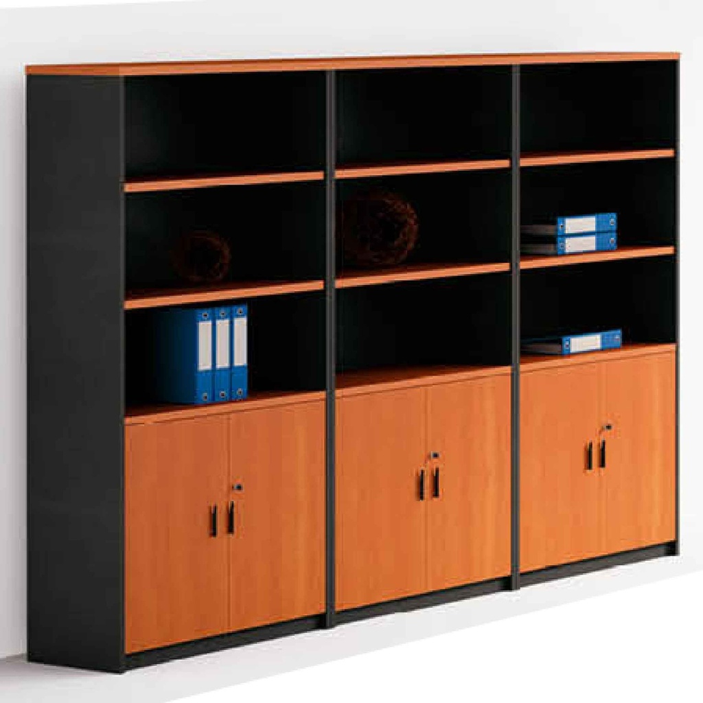 LIBRERO RL-I# 80X40X180CM COLOR A61+A157# MADERA BS/GRIS