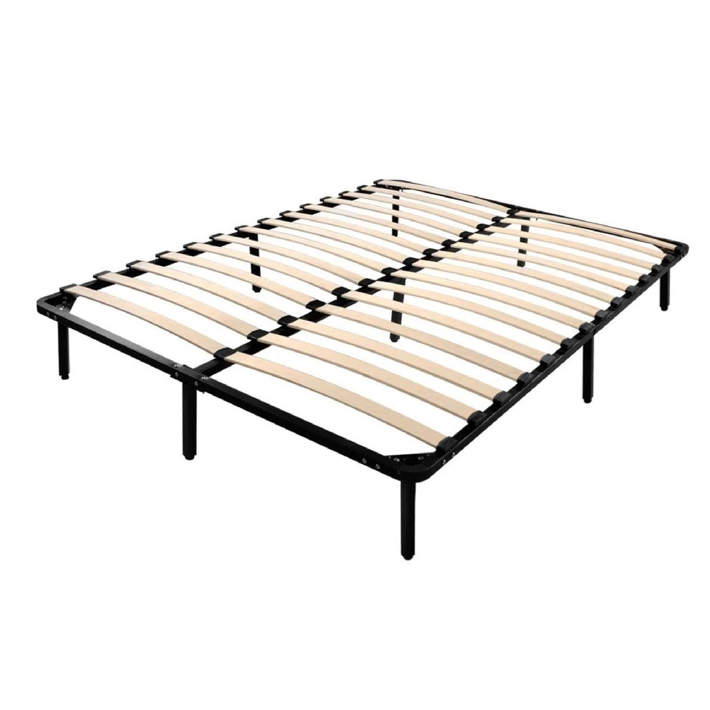 CAMA QUEEN 1.53X2.03M FBQHFR-0407B# MCGUINNES#COLOR PU 9049-15+MB 3D#SOMIER 24CM BLANCA CON LUZ LED