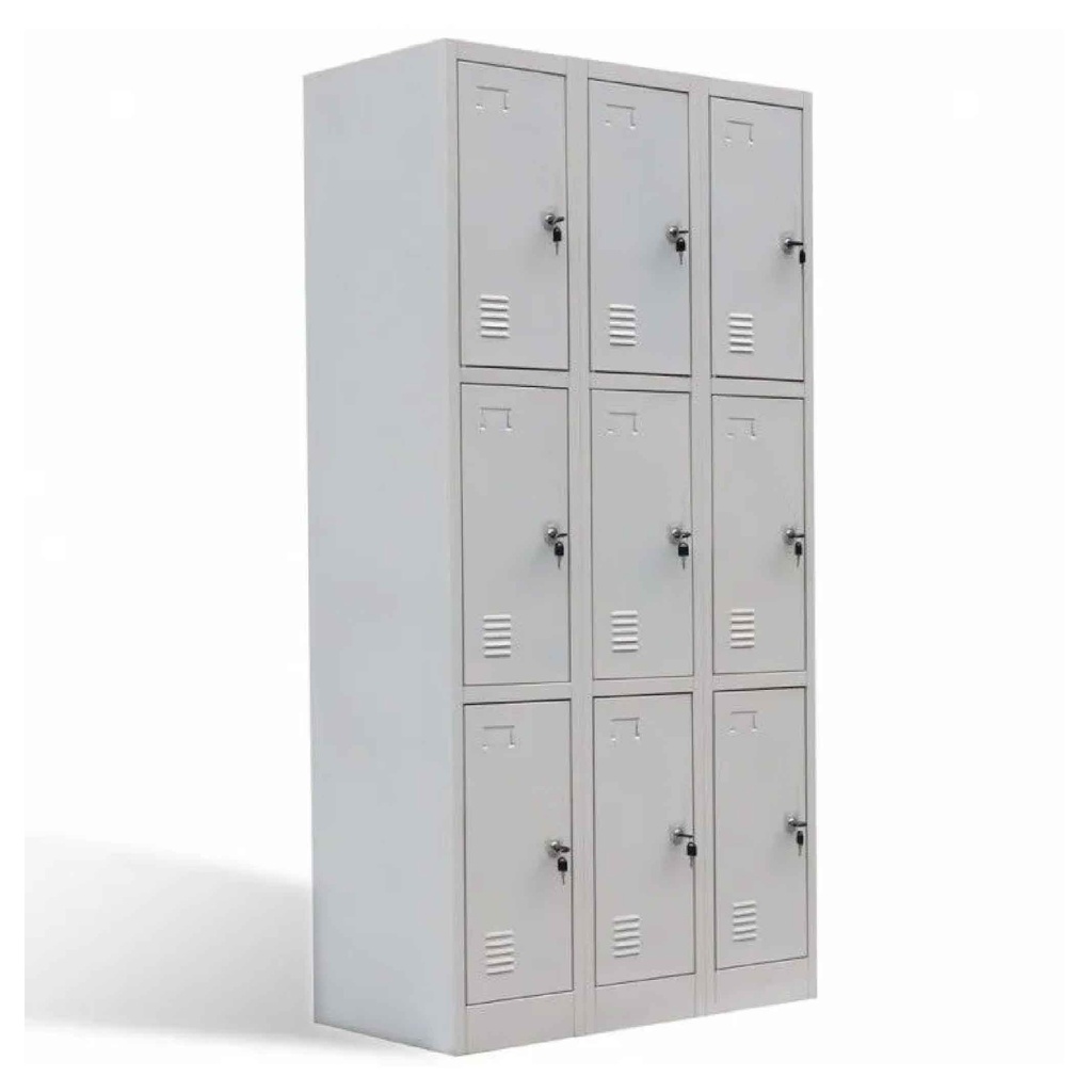 LOCKER METAL KD-025# 7047# 9PUERTA GRIS 185X90X40