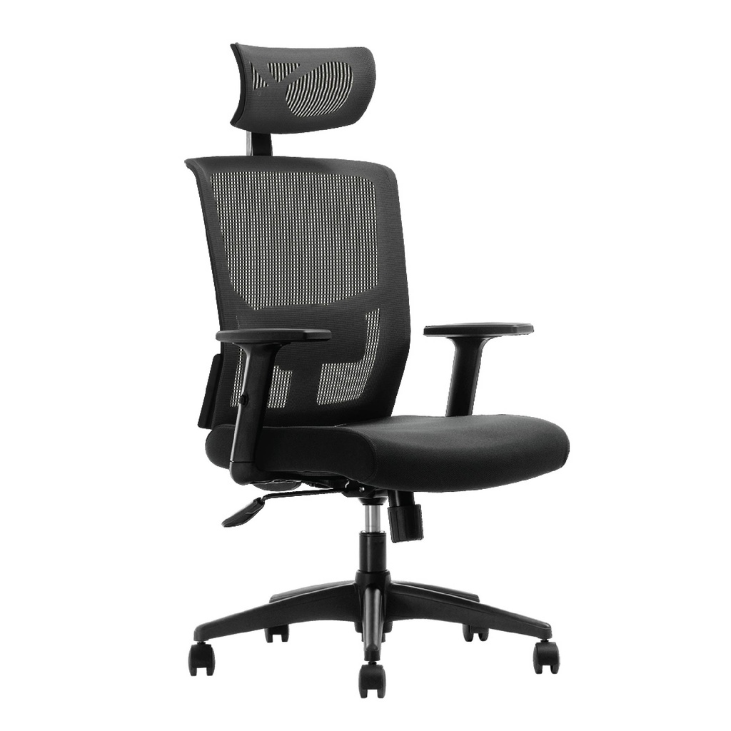 SILLA OFICINA KTM-312T# EJEC MALLA NEGRA C/CABEZAL ESTREL