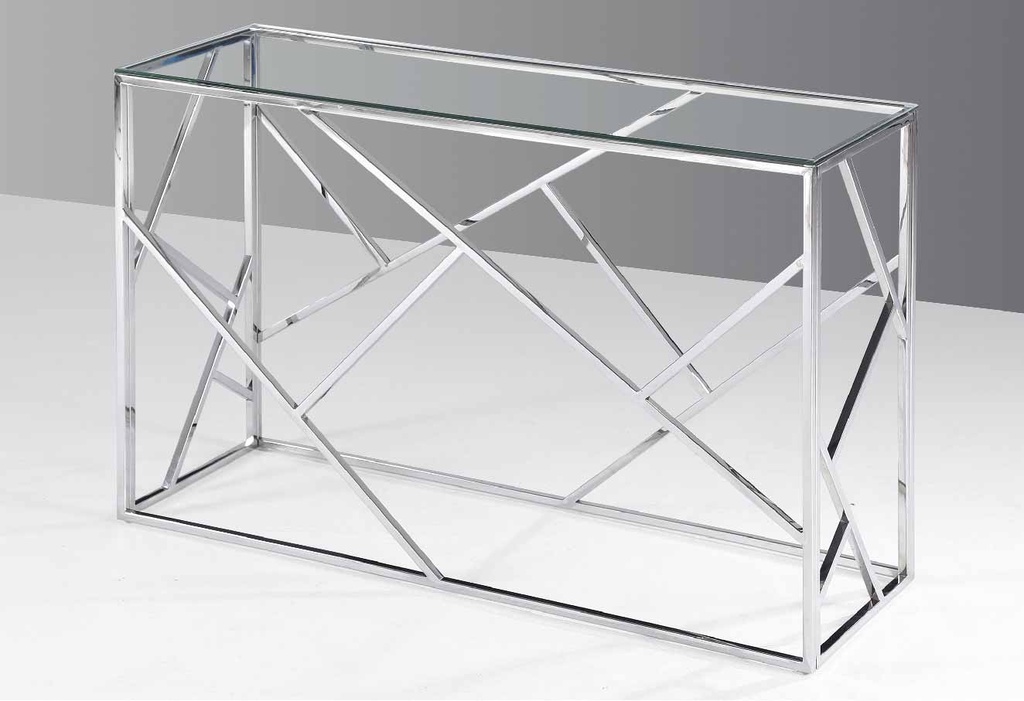 CONSOLA ECST-015# VIDRIO 120X40X78CM INOXINABLE