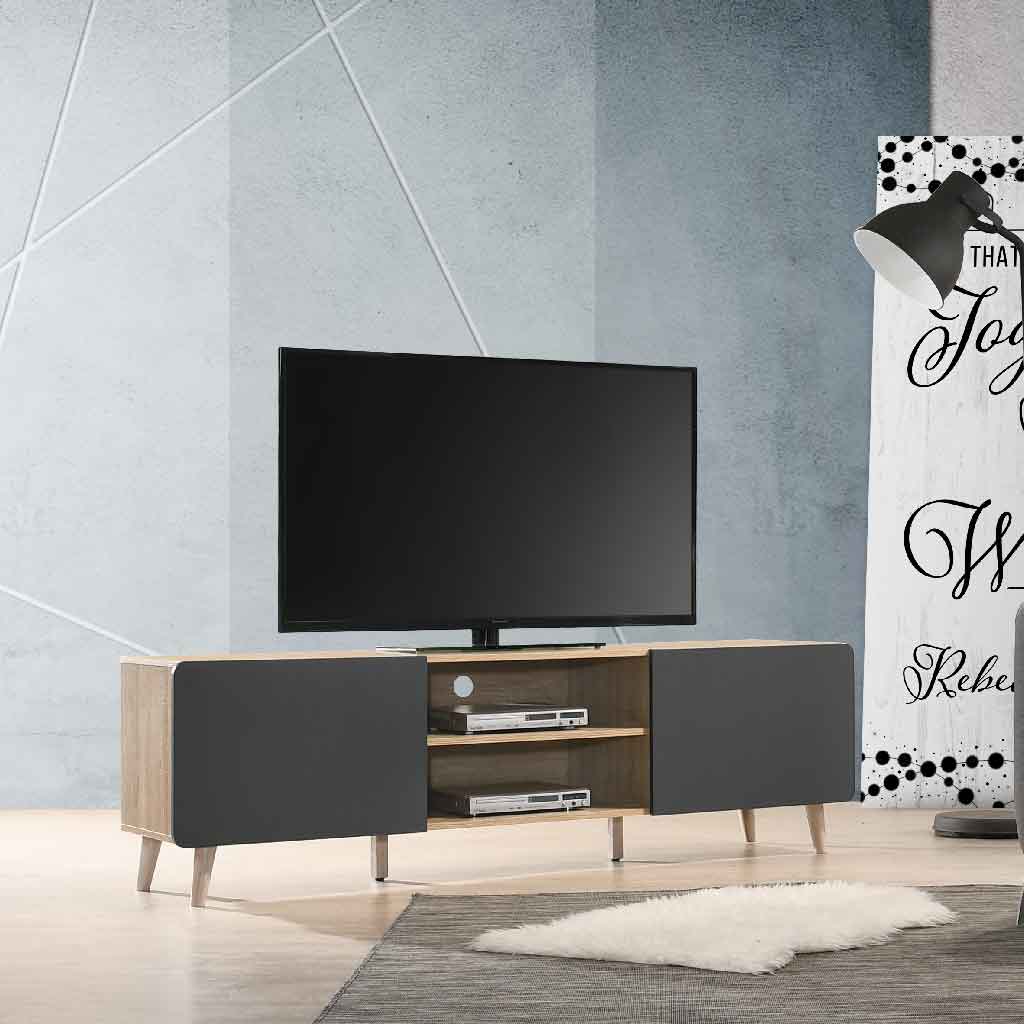 GABINETE P/TV JAYDEN 6 19-TV12# NATURAL GREY 174X40X53CM