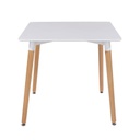 MESA CUADRADA DT-006# BLANCO 70X70X74CM PTAS MADERA
