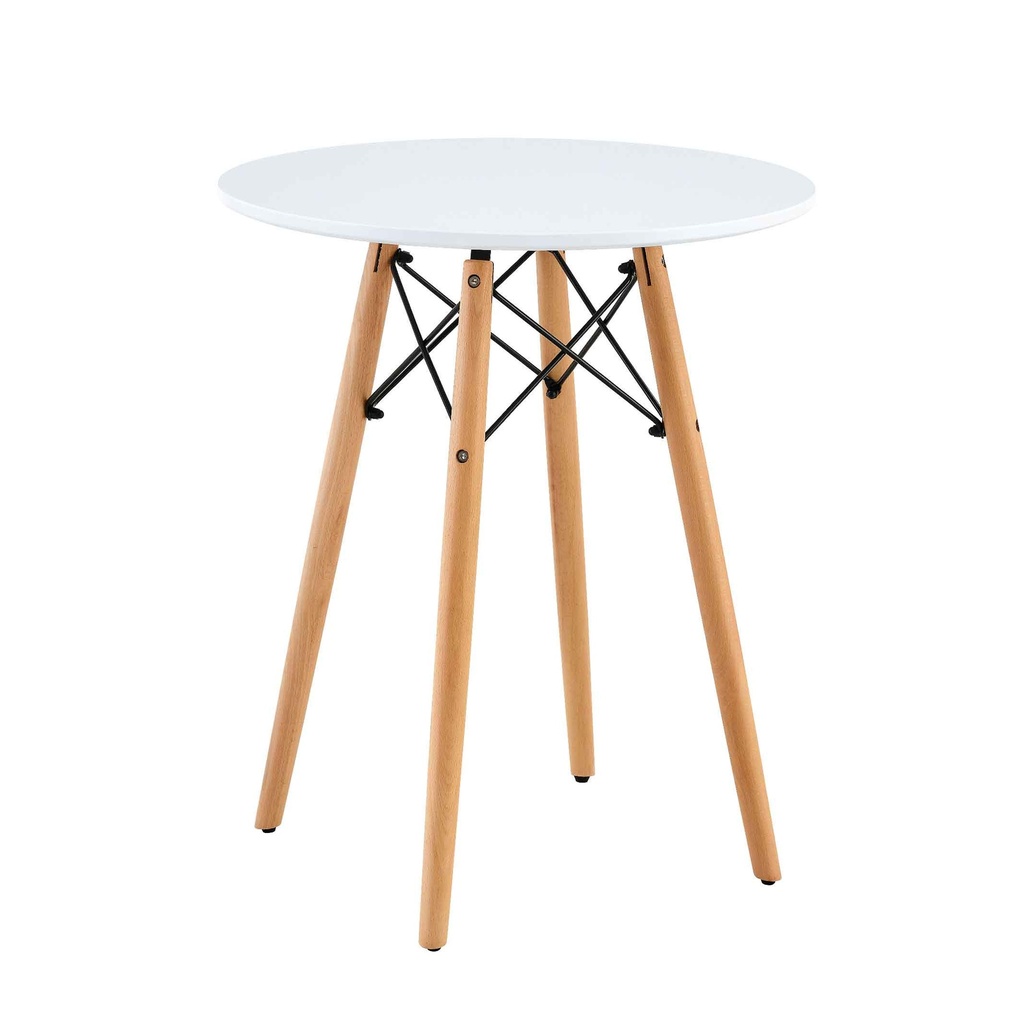 MESA REDON DT-012-2# BLANCO 60X70CM PTAS MADERA