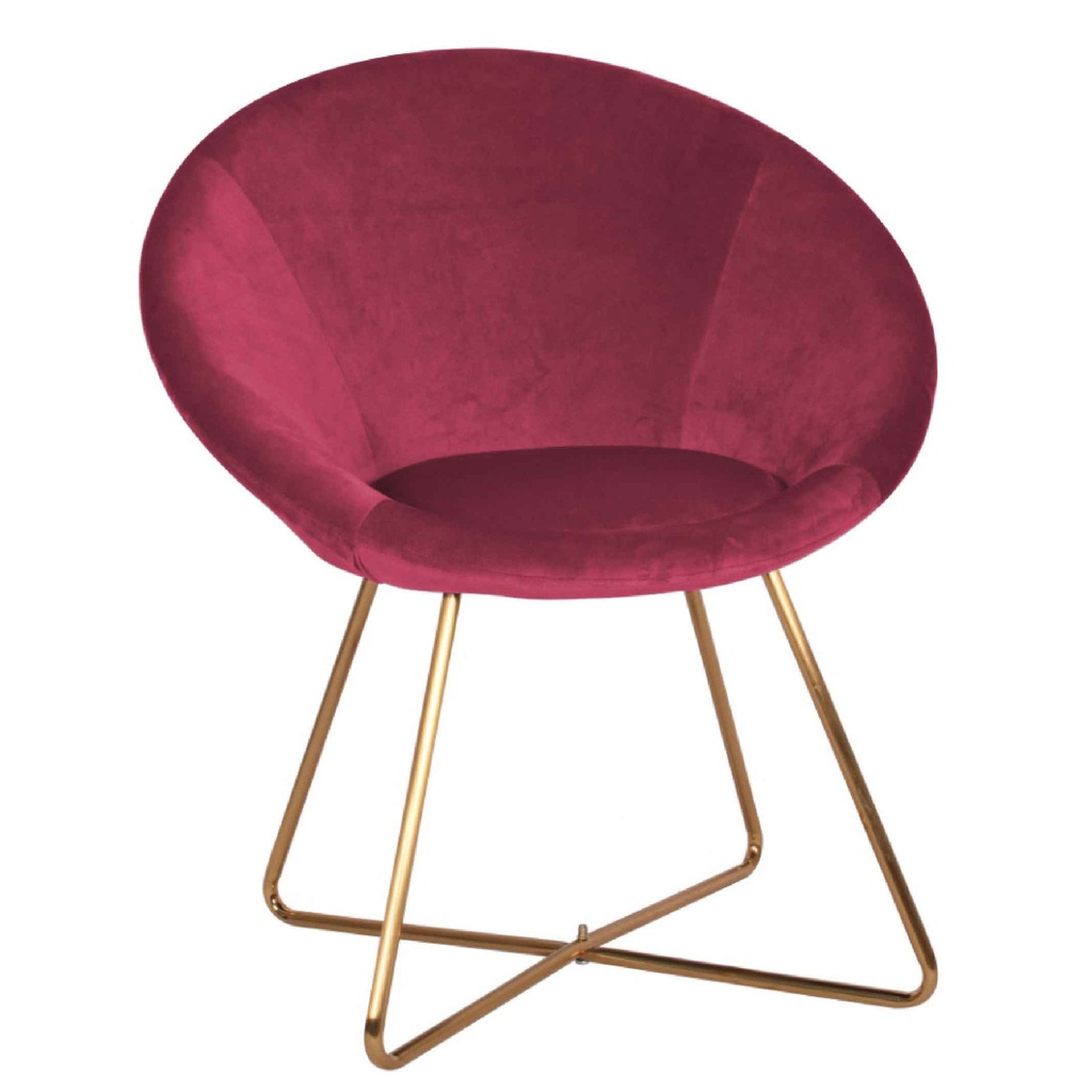 SILLA POLTRONA WY-8072# VELVET ROJO OSC HCJ-36# PTA/GOLD