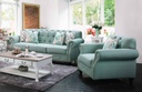 SOFA TELA XF-112# E6124# 3+2 PUESTOS VERDE AQUA