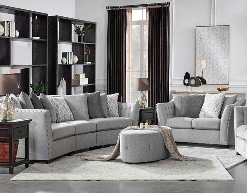 SOFA TELA XF26201# 3+2P GRIS 3-1/3-2/3-3+ 2P/4CJ