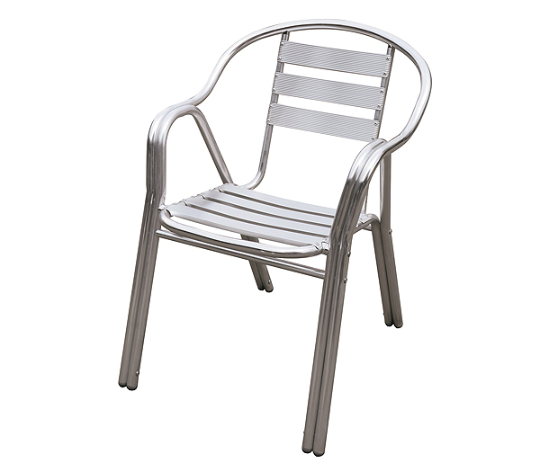 SILLA DE ALUMINIO MH3-33 MH3-33-1 TUBO/REDON DOBLE BRAZO