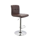 SILLA DE BAR AJUSTABLE WY-451# VINIL COLOR CHOCOLATE BASE METAL
