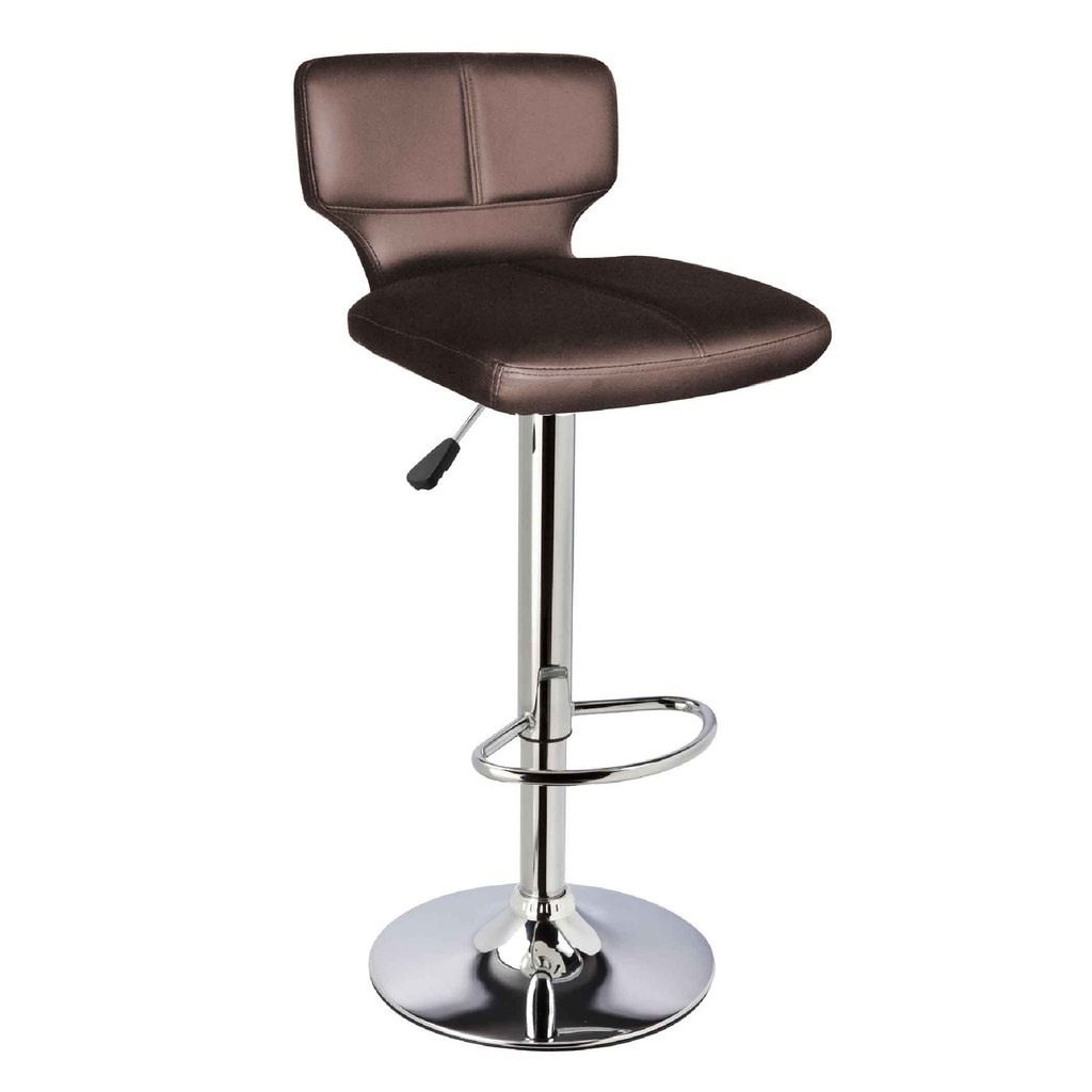 SILLA DE BAR AJUSTABLE WY-651# VINIL CHOCOLATE BASE METAL