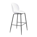 SILLA DE BAR PLASTICA PP-725# BLANCA XY-W-02# C/PTS METAL NEGRAS