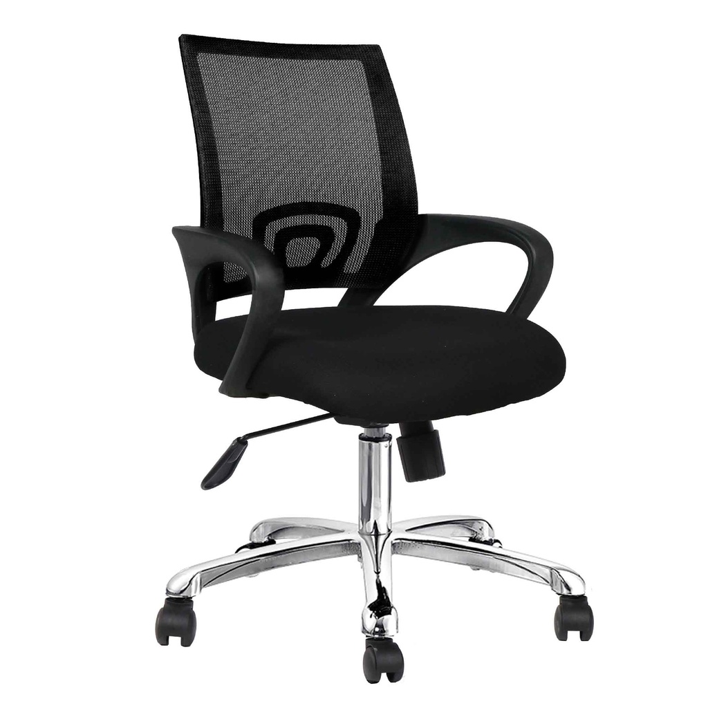 SILLA OFICINA 1033# RESP/MALLA EST/ALUMINIO REDON