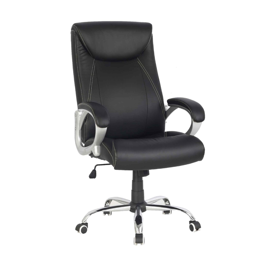 SILLA OFICINA HLC-1272L-1-2# EJECUTIVA VINIL NEGRO