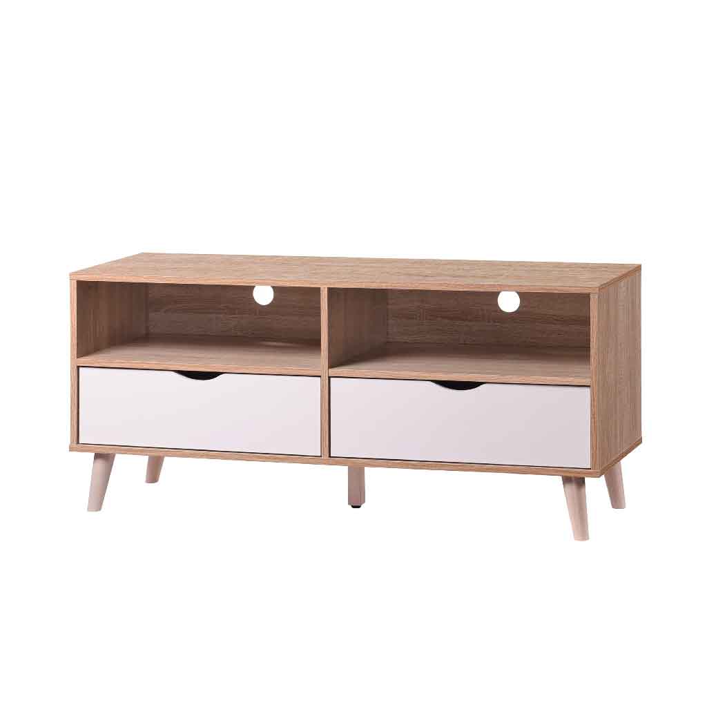 GABINETE P/TV 19-TV9 ORICIA NATURAL/WHITE 2GV 120X40X55CM