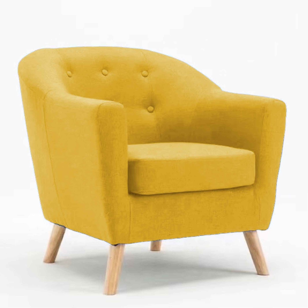 SILLA POLTRONA AR-1805/QH-8805# TELA CON PATA COLOR NATURAL