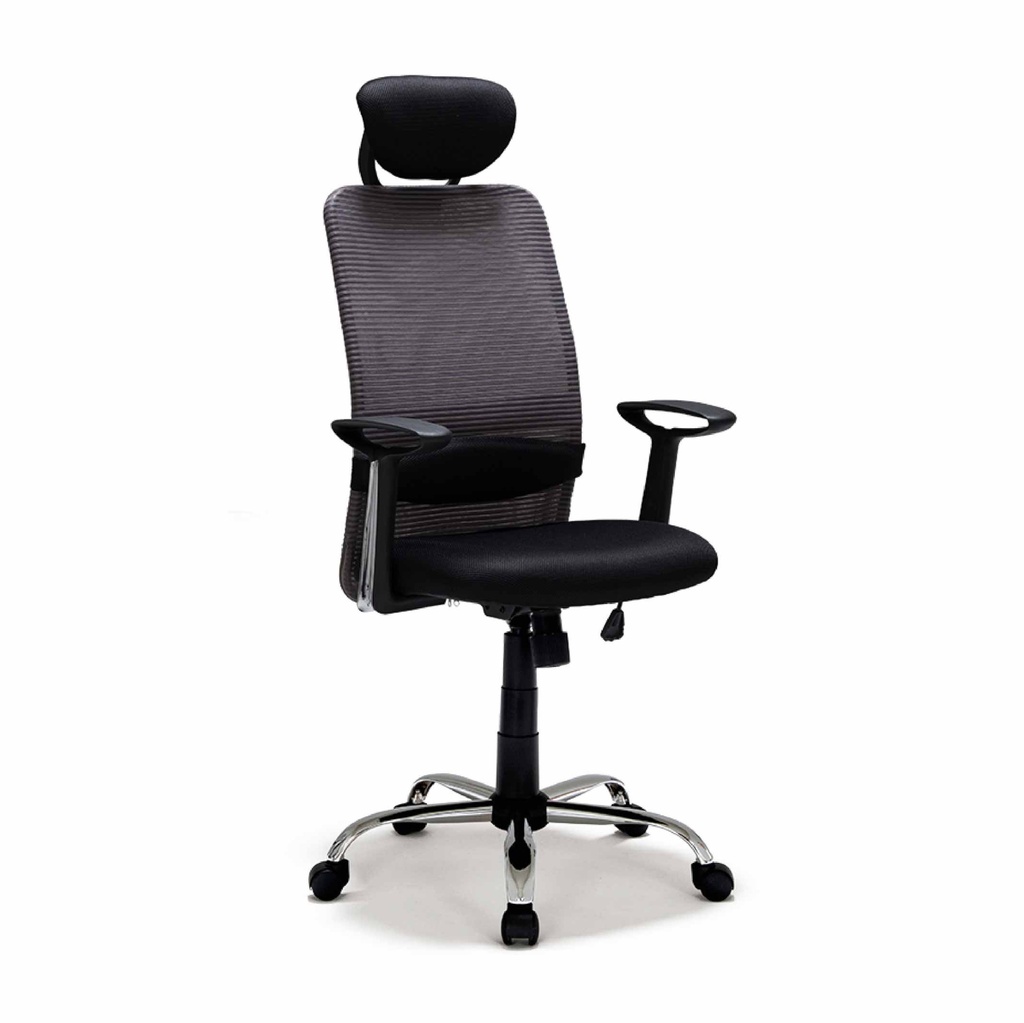 SILLA OFICINA H-8878F-1# EJECUTIVA MALLA NEGRA EST METAL