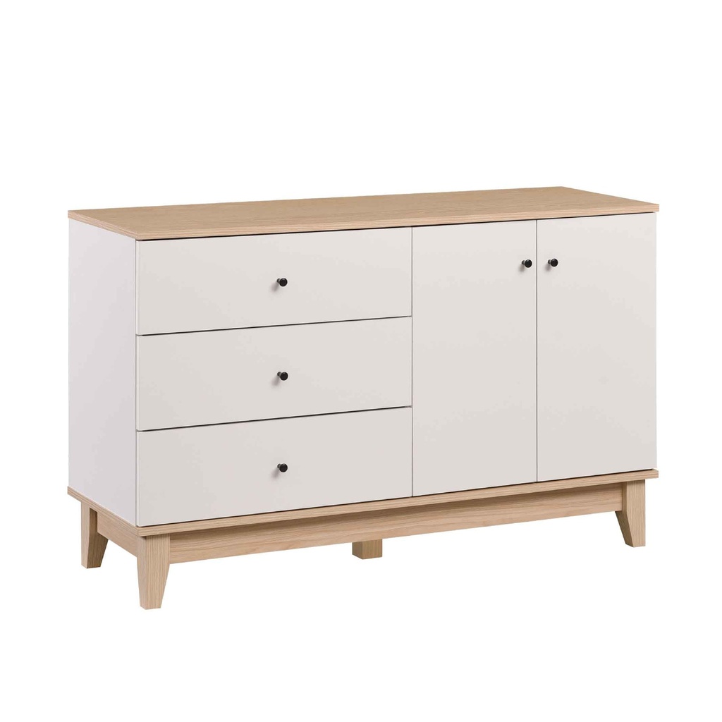 BUFETERO 19-SR19 RITZ# 120X40X75CM BLANCO NATURAL