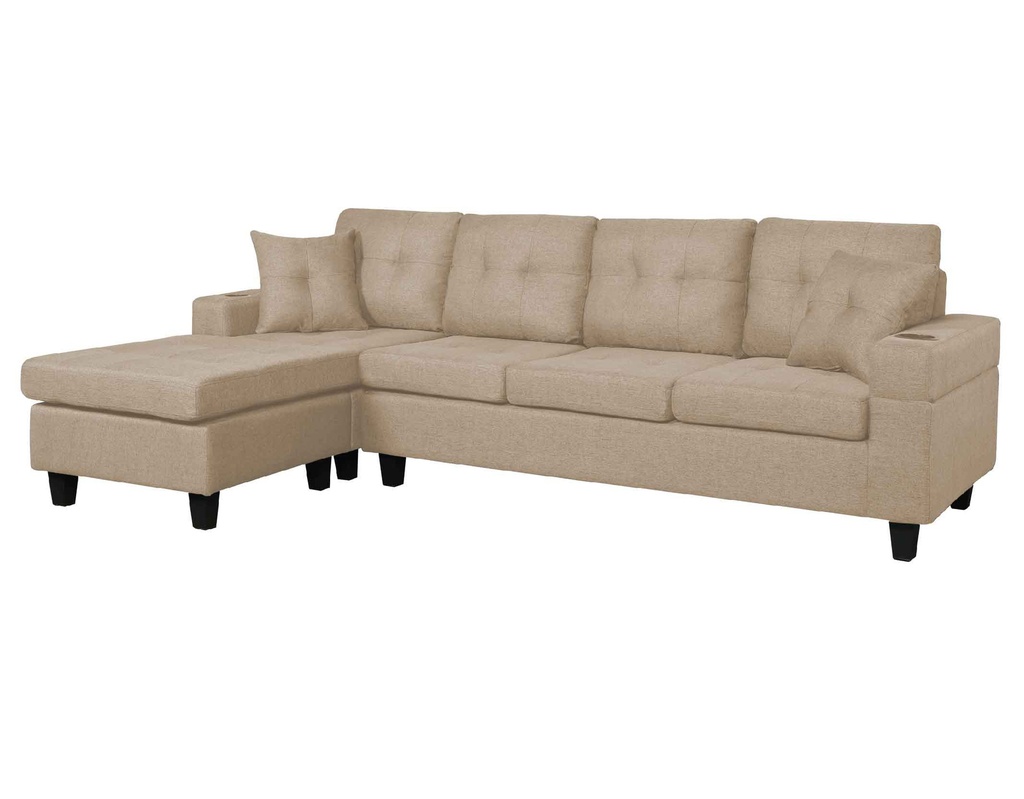 SOFA TELA L* TWS-211# CLEOPATRA REVERSIBLE CON PORTAVASOS 2CJ