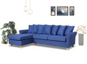 SOFA TELA L* TWS-204# AZUL GS59-6# PATA COLOR NATURAL