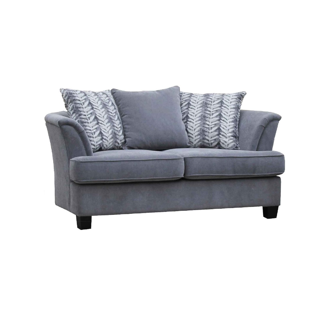 SOFA TELA HS-598-20# 2 PUESTOS GRIS CLARO KS1132-2# CON 3 COJINES ​